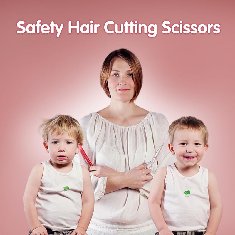GENPAI Safety Round Tip Toddler Haircut Scissors Kit - Stainless Steel 11-Piece Hair Clippers for Kids, Men, Women & Salon Use - Professional Barber Grooming Shears with Thinning & Layering Tools - Image 4